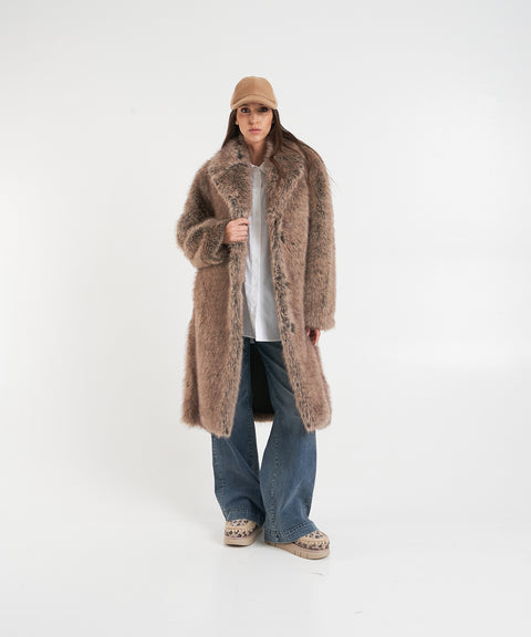 Cappotto in ecopelliccia