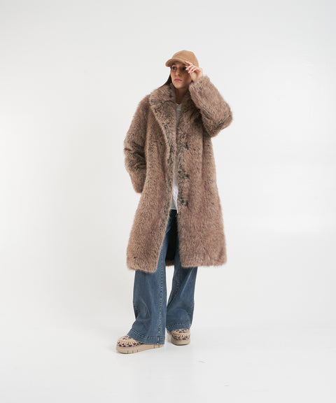 Cappotto in ecopelliccia