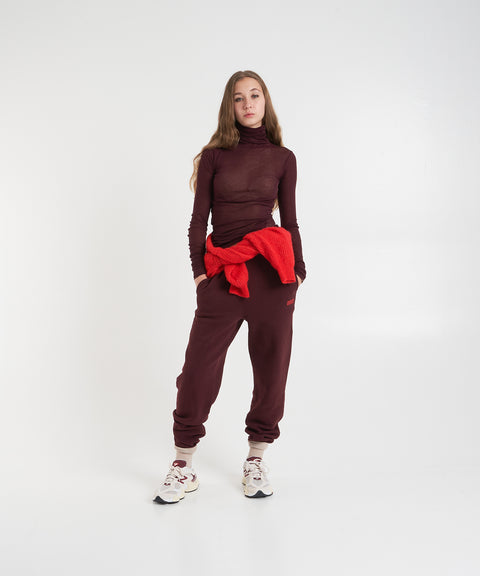 Wool Sweater with High Collar