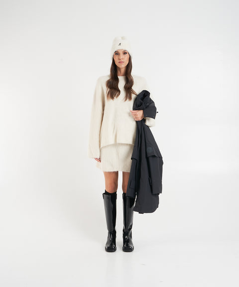 Maglione in brushed cashmere