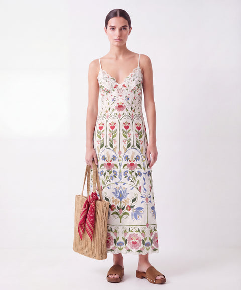Abito maxi in lino