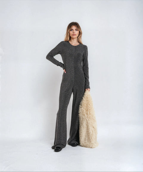 Jumpsuit im Metalliclook