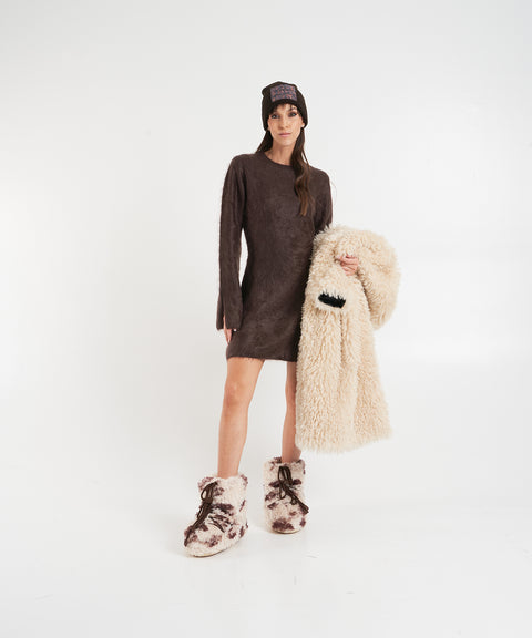 Abito in brushed cashmere