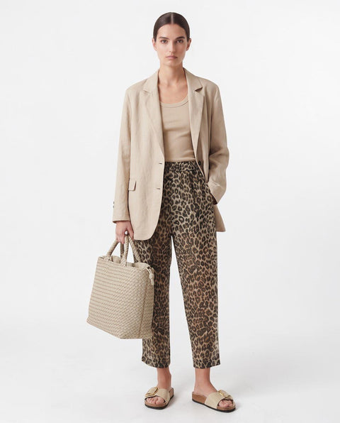 Pantaloni con stampa animalier