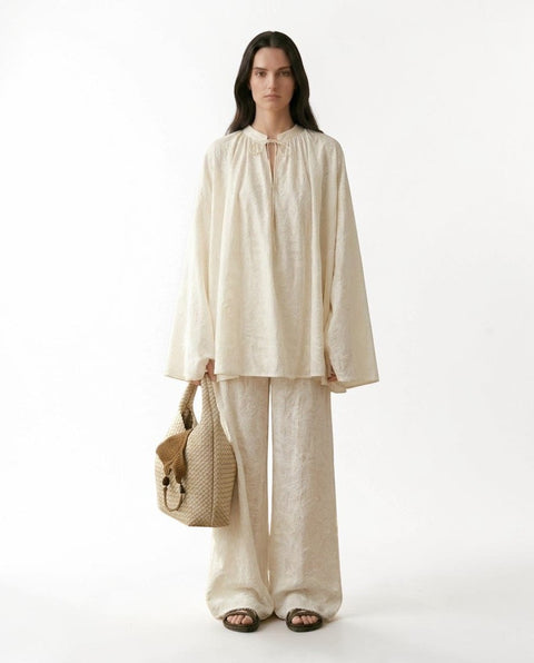 Pantaloni con motivo floreale 'Eos'