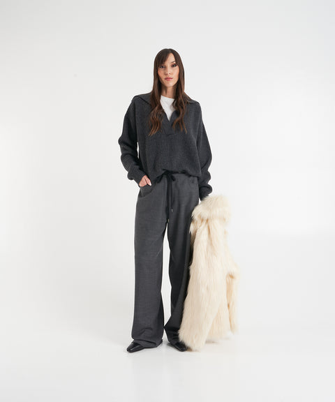 Maglione con colletto polo