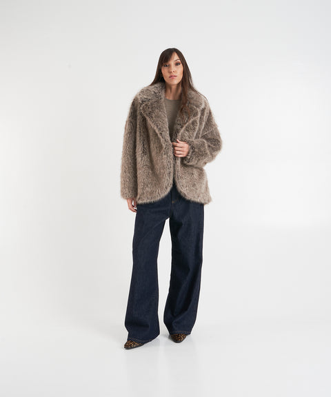 Giacca in ecopelliccia