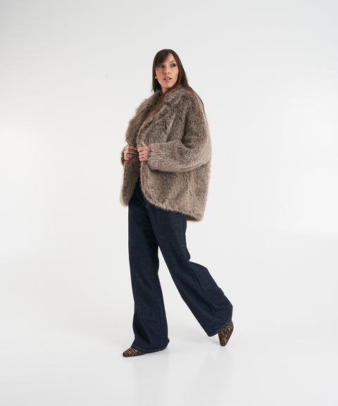 Giacca in ecopelliccia