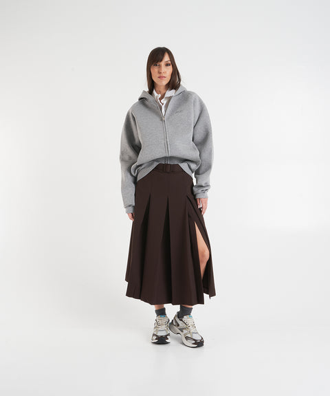 Felpa con cappuccio e zip