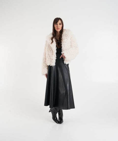 Midi Rock aus Kunstleder