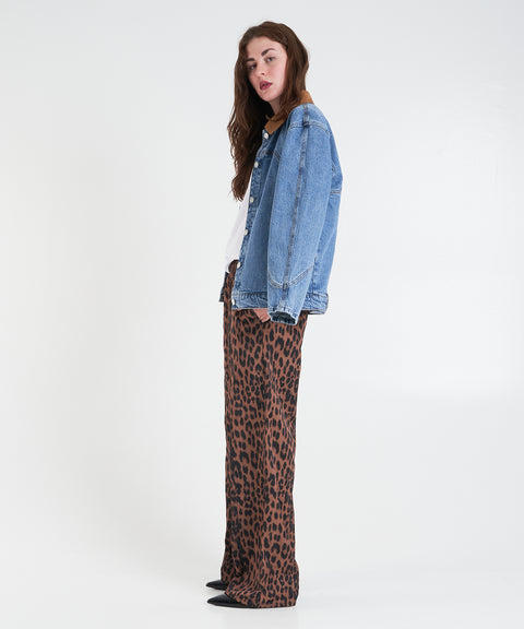 Pantaloni con stampa animalier 'Nivia'