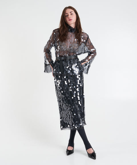 Camicia con paillettes