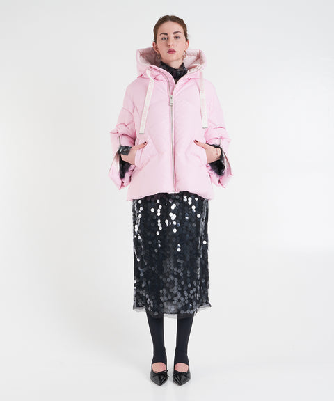 Piumino trapuntato con cappuccio