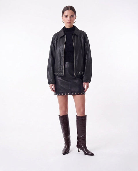 Minirock aus Leder 'Eye'