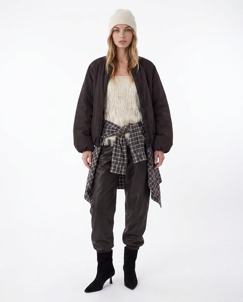 Pufferjacke mit Ballon-Ärmel