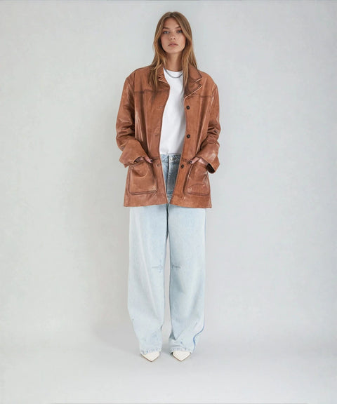 Leather jacket 'Marina'