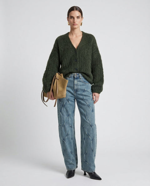 Jeans con dettagli cucitura