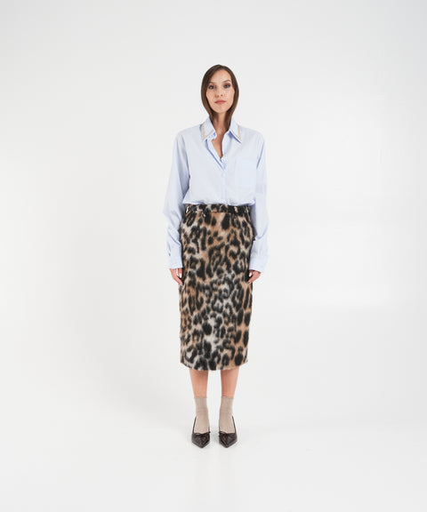 Blusa con applicazione strass