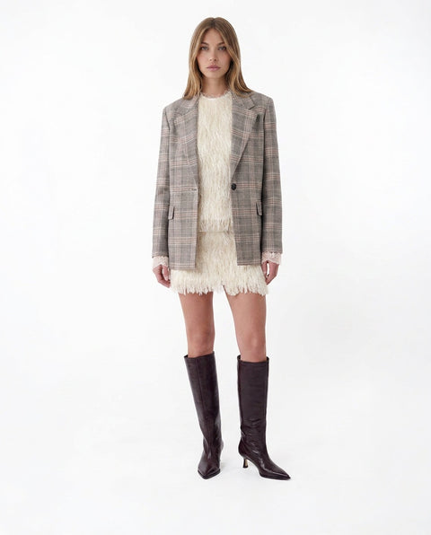 Blazer mit Spitze Details