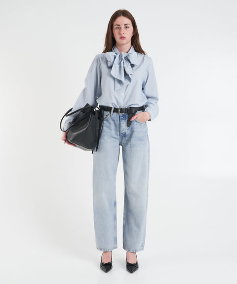 Blusa con collo a fiocco 'Dalia'