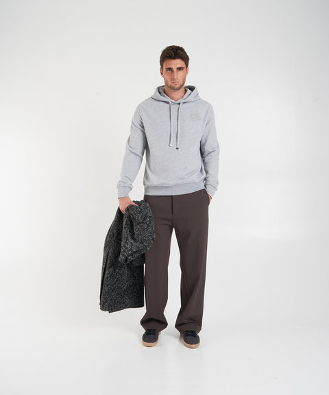 Felpa con cappuccio e ricamo logo