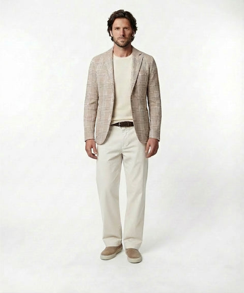 Einreiher Blazer mit Karomuster