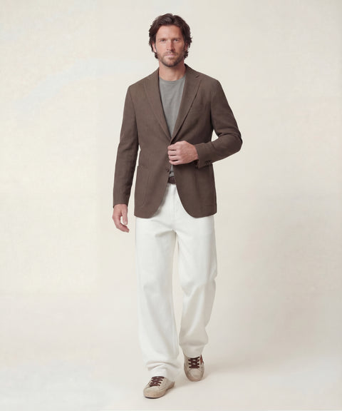 Einreiher Blazer aus Baumwolle