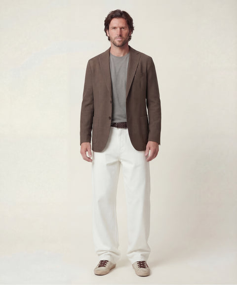 Einreiher Blazer aus Baumwolle