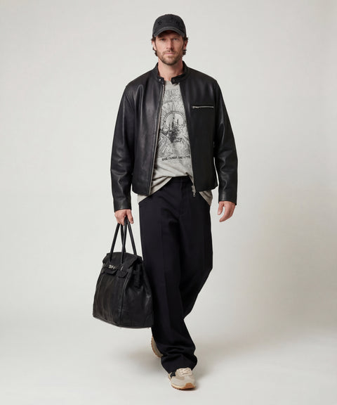 Giacca in pelle 'Track Racer'