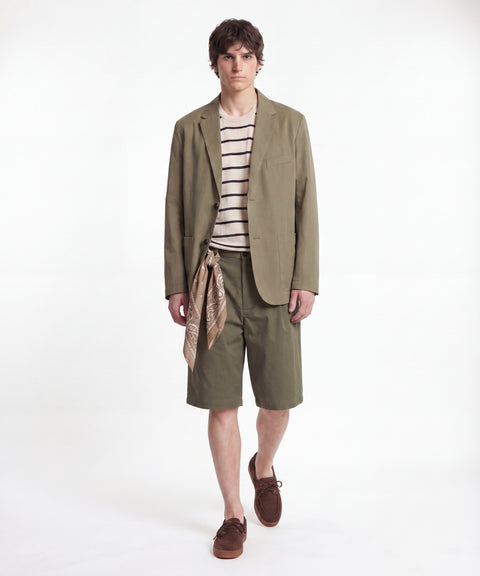 Cotton single-breasted blazer