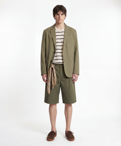 Cotton single-breasted blazer