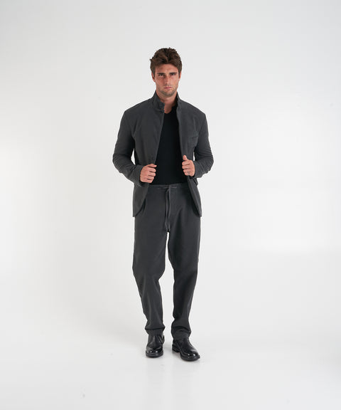 Blazer con colletto alto