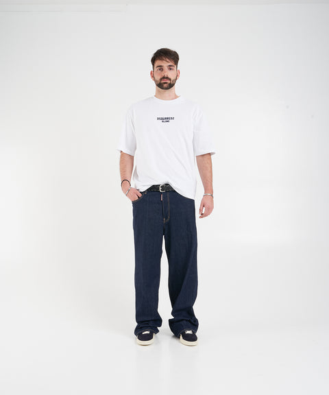 T-shirt oversize con stampa logo