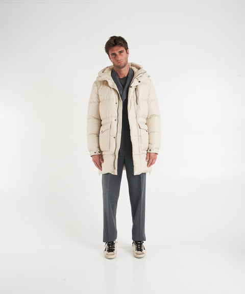 Piumino lungo trapuntato