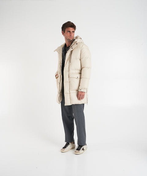 Piumino lungo trapuntato