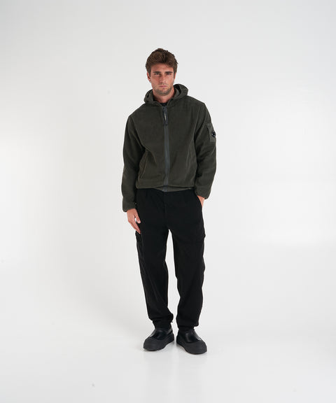 Giacca con cappuccio e patch logo