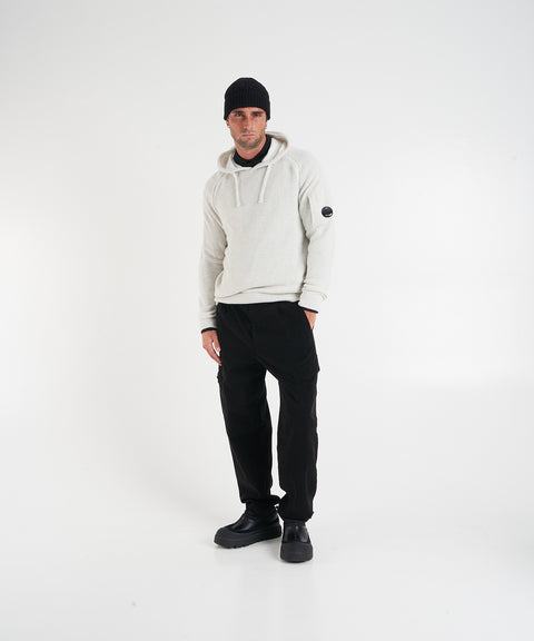 Strickhoodie mit Logopatch