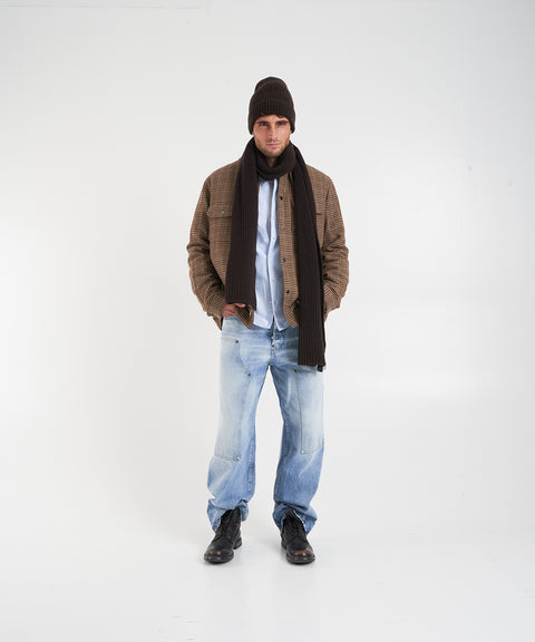 Jacket with heathered finish