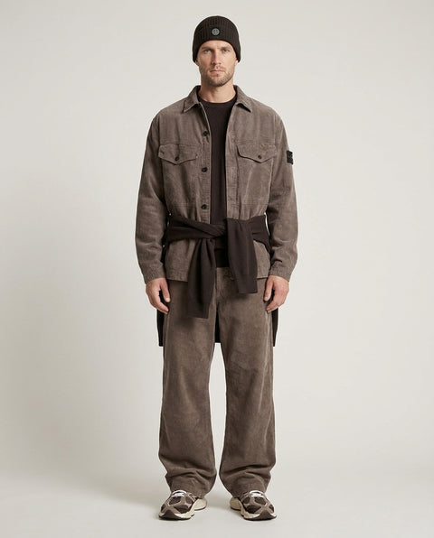Jacke aus Cord mit Logopatch