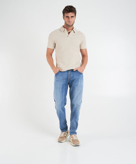 Polo skipper in piqué