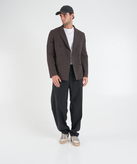 Doppelreiher Blazer aus Seersucker