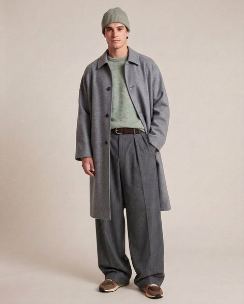 Cappotto con maniche raglan