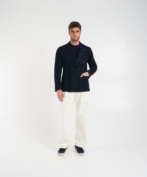Blazer doppiopetto in maglia