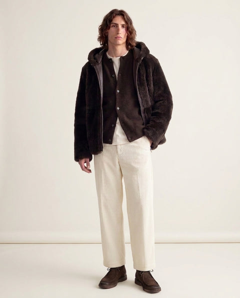 Lammfelljacke aus Leder
