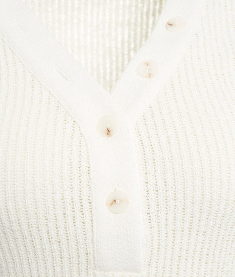 Camicia in boucle di misto cotone #bianco