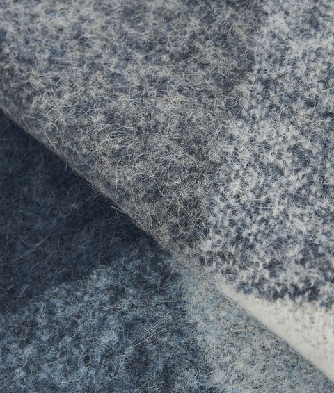 Sciarpa a quadri in misto lana #blu