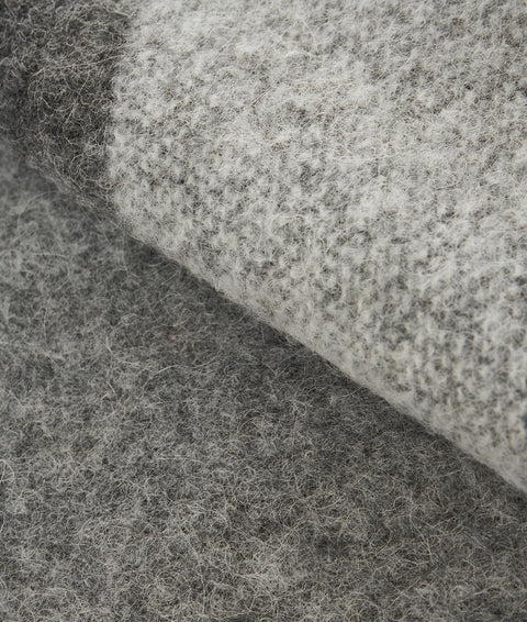 Sciarpa a quadri in misto lana #grigio