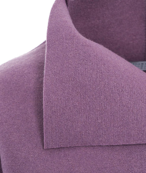 Cappotto in lana pressata #viola