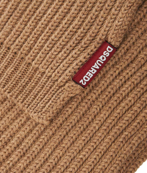 Berretto e sciarpa in maglia #marrone