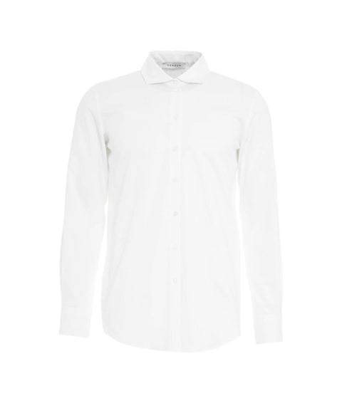 Camicia in piquet di cotone #bianco